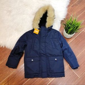 Gymboree Boys Parka Fur Lined Hood Size XS/4